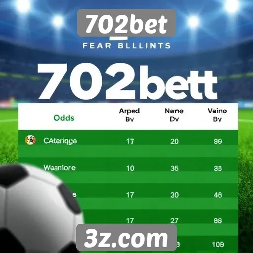 Comparação de odds entre 702bet e concorrentes